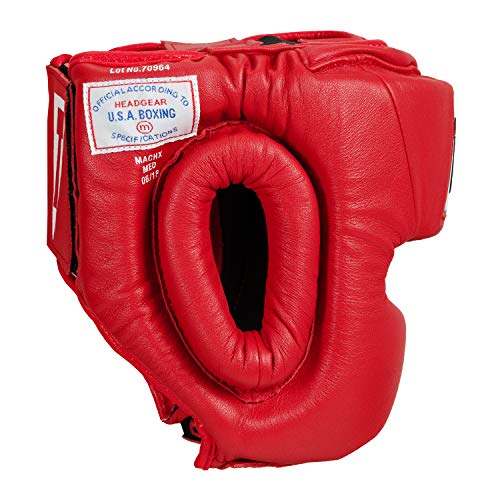 Title USA Boxing Masters Competition Headgear - Headgear, Boxing Competition Headgear, Boxing Protective Gear, Sparring Headgear, Boxing Headgear, Martial Arts Headgear, USA Boxing Approved Headgear - color: Red, size: X-Large