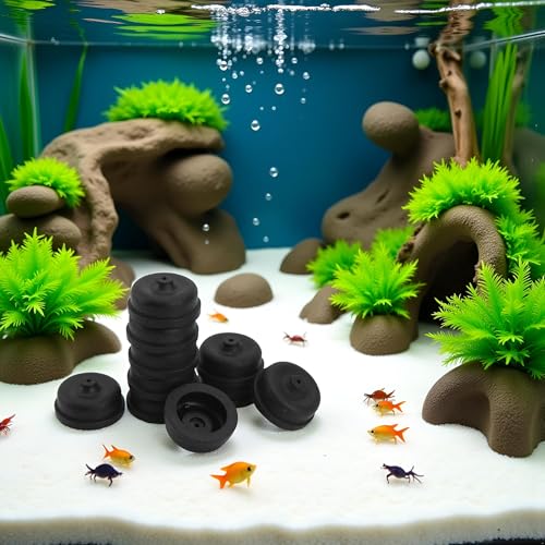 10Pcs Black Aquarium Diaphragm Air Pump Accessories EPDM Rubber Oxygen Pump Replacement Parts for Aquarium Fishing Oxygen Pump,Pumps and Filters