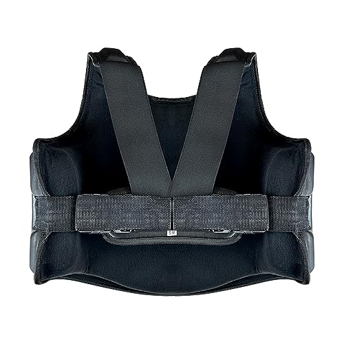 TMA Boxing Body Protector, MMA Kickboxing Muay Thai Boxing Chest Guard, Martial Arts Upper Body Ribs Protection Pad Chest Protector Heavy Hitter Boxing Body Protector Body Sparring - color: Black/Red