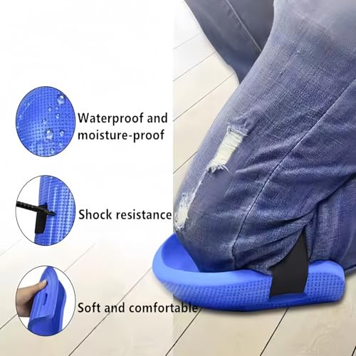 men's and women's gardening knee pads - lightweight waterproof foam knee pads and easy to install, with adjustable hook and loop strap (green) - color: green