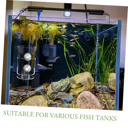 Fish Tank Feeder Cups Sinking Design Aquarium Feeding Cup Prevents Food Scattering Easy to Install Fish Feeding Tool for Various Aquariums