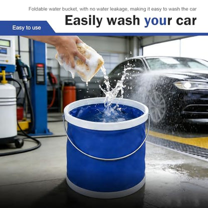 Car Collapsible Water Bucket, Vehicle Portable Water Container, Waterproof Fabric Pop Up Bucket for Car Washing, Camping & Emergency Water Storage (11L) - size: 1 PC #11L