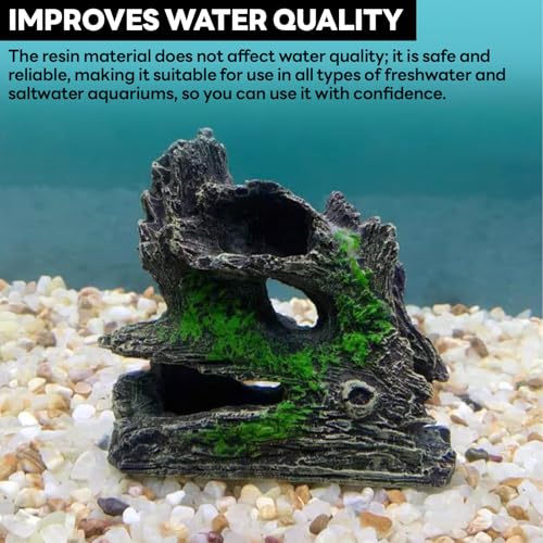 Aquarium Driftwood–Lightweight Fish Tank Decoration, Betta Fish Hideout Cave Turtle Reptile Hideout, Ornaments for Freshwater Tanks