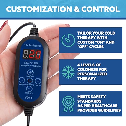 Polar Active Ice 3.0 Cold Therapy Ice Machine System with Programmable Timer, Foot and Ankle Therapy Pad, Lightweight 16 Quart Cooler, Quiet Pump, Strong Cryotherapy Pain Relief and Treatment - style: Foot & Ankle Pad