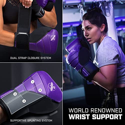 Hayabusa T3 Boxing Gloves - Sparring | Sparring Gloves, Muay Thai Gloves, Kickboxing Gloves, Heavy Bag Gloves, Boxing Gloves for Men and Women, Boxing Gloves - color: Purple/Black, size: 10oz