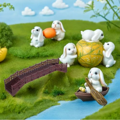 Miniature Chinese Style Bridge Model for Fairy Garden Decor Elegant Plastic Arch Bridge Figurine for Dollhouse and Aquarium Unique Micro Landscape Bridge Ornament