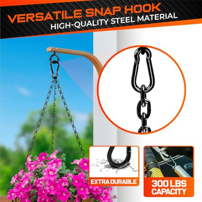 300LBS 2" Spring Snap Hooks Carabiner Clips - 12Pcs Heavy-Duty Utility Hook - size: 12Pcs 2In