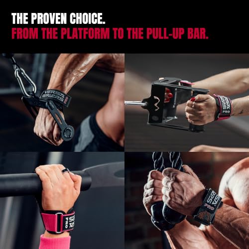 Versa Gripps® PRO Wrist Straps, Train Better - color: Black, size: Xlarge Plus: 8"+