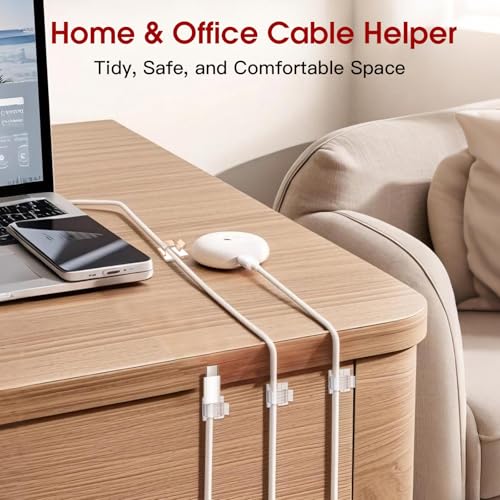 120PCS Heavy-Duty Adhesive Cable Clips, Clear Traceless Cord Organizer & Wire Holders for Wall, Desk, Car, LED Strips and Outdoor Lights (Small) - size: 120 small