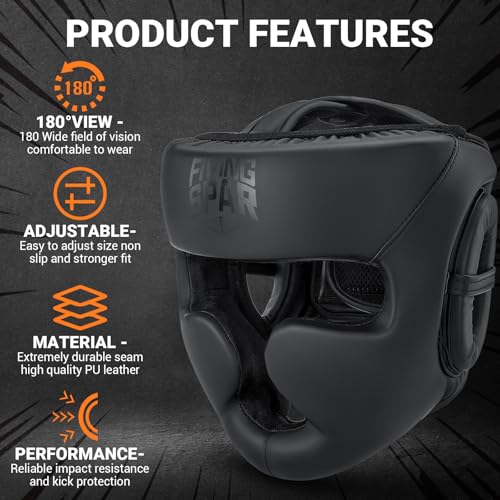 Boxing Headgear - color: Black, size: Large