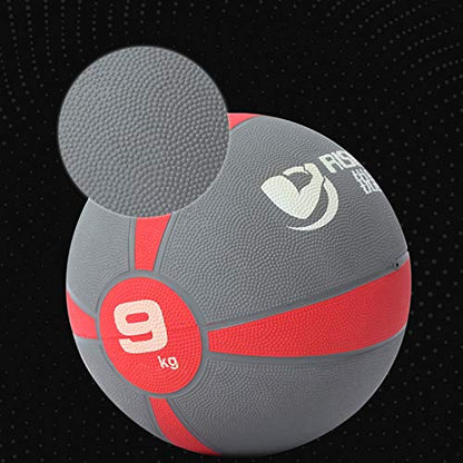 Medicine Balls Rubber Medicine Ball, Aerobic Core Training Elastic Fitness Ball, 1KG/2KG/3KG/4KG/5KG/6KG/7KG/8KG/9KG/10KG (Size : 4kg/8.8lbs) - size: 4kg/8.8lbs