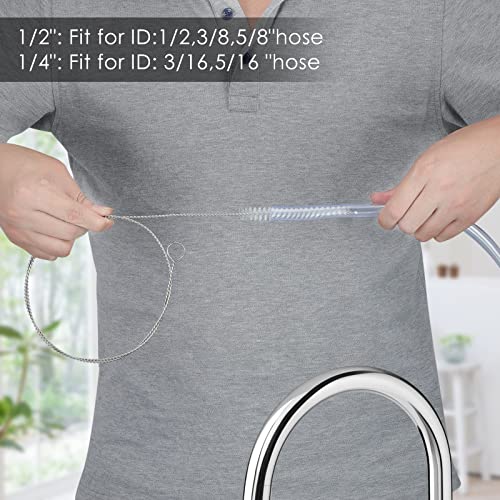 30 Inches Flexible Tube Brush, Extra Long Straw Brush, Pipe Cleaner Brush for Cleaning Straw, Feeding Tube, Siphon Hose, Drain Clog, 4PCS (White)