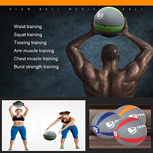 Medicine Balls Rubber Medicine Ball, Aerobic Core Training Elastic Fitness Ball, 1KG/2KG/3KG/4KG/5KG/6KG/7KG/8KG/9KG/10KG (Size : 3kg/6.6lbs) - size: 3kg/6.6lbs