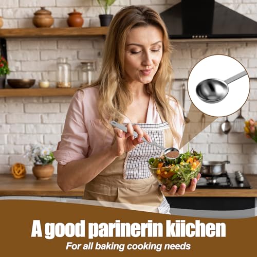 2pcs 1 Tsp Measuring Spoon,5 ML Long Handle Teaspoon Measuring Spoon,Stainless Steel 1 Tsp Teaspoon Scoop for Accurate Measure Liquid Dry Ingredients Ground Coffee, Cooking & Baking