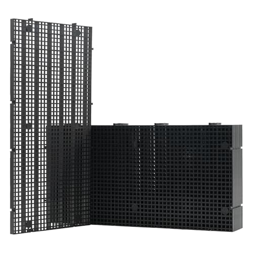 LINLAN 8 Pieces 5.9x11.8in (15X30cm) High-Density Aquarium Grid Plastic, Fish Tank Divider, Egg Crate for DIY Filtration and Bottom Protection in Aquascaping - color: 8Pcs, size: S