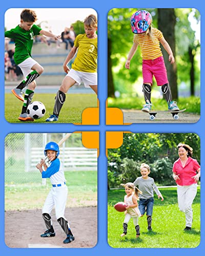 BROTOU Shin Guards Soccer Youth, Soccer Shin Guards for Kids 3-15 | Light Weight Adjustable Straps Shin Pads Protection Equipment with Ankle and Leg Calf Protection - color: BLACK, size: X-Small