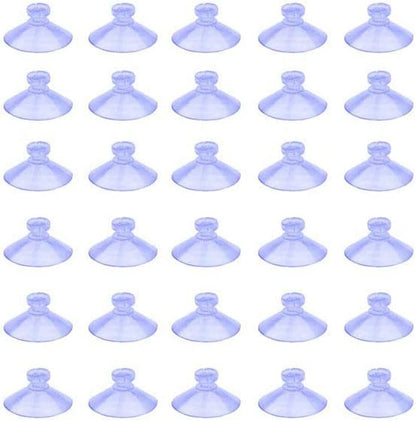 100pcs Mini Clear Plastic Suction Cups Without Hooks (20mm) - size: 20 mm