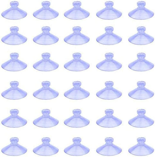 100pcs Mini Clear Plastic Suction Cups Without Hooks (20mm) - size: 20 mm