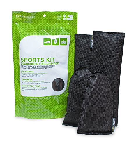 Ever Bamboo Sports Kit Deodorizer Bag Set w/Natural Bamboo Charcoal