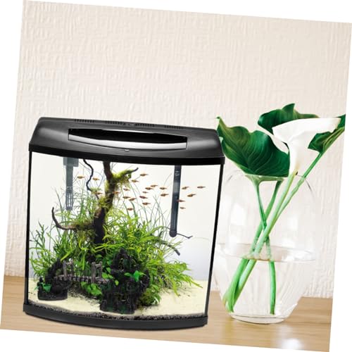 Aquarium Suspension Bridge Decor Lifelike Resin Rockery Adornment Fish Tank Landscaping Statue Unique Aquarium Decoration for Home Office Creative Underwater