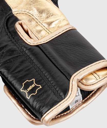 Venum Hammer Pro Boxing Gloves - color: Black/Gold, size: 8oz, style: Hook and Loop