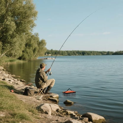 Cedilis Large Floating Fishing Basket for Live Caught Fish, Foldable Floating Fish Net Cage, Collapsible Nylon Mesh Fishing Bag Bait Pen, Portable,10 Gallons, Easy to Clean