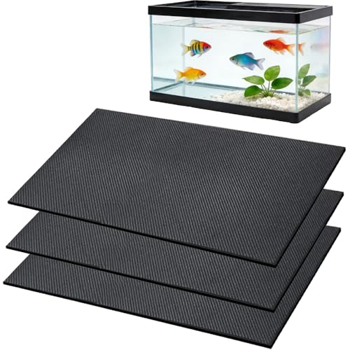3 Pack Aquarium Leveling Mat Bulk, 23.6x15.7 Inch Fish Tank Pad with Non-Slip for 10 Gallon Fish Tank, 1/4 Inch Thick Waterproof Compressible Neoprene Mat for Under Tank, Tank Base Cushion - color: 3 Pack(23.6x15.7 Inch)