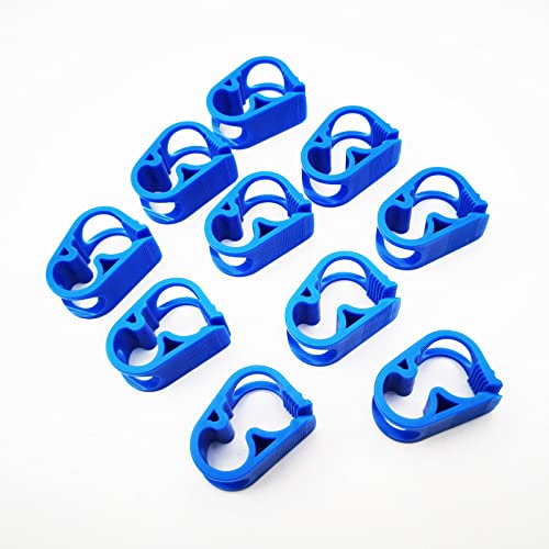 10PCS Blue Plastic Pinch Clamps 6-12mm/1/4''-1/2'' Adjustable Siphon Hose Flow Control Clip Valve Shut off Tube Clamps Laboratory Chemical Industry Tubing Clips - size: Blue for tube OD 1/4''-1/2'' (6-12mm)