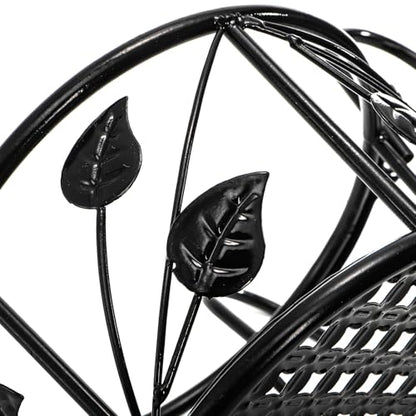Tosnail 2-Pack Metal Plant Holders for Indoor Outdoor Railings, Fence Plant Hangers, Hanging Flower Baskets for Porch, Balcony, Stair Railing, Black