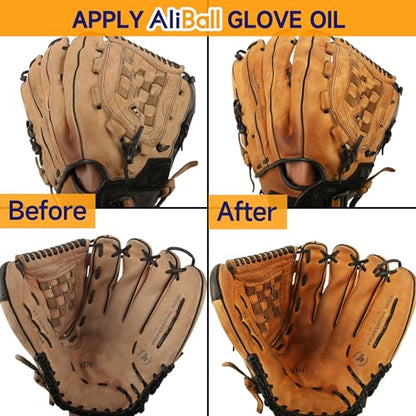 AliBall Premium Baseball Glove Oil - Softens, Hydrates, and Break-in for Baseball/Softball Gloves - 100% Natural, Baseball Glove Conditioner Break in - size: 8.5 Fl Oz