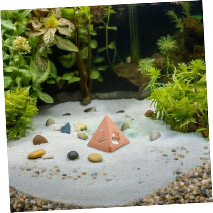 POPETPOP Aquarium Hiding Cave Shrimp Hideout Fish Breeding Box Decorative Fish Tank Accessory Ceramic Hiding Cave