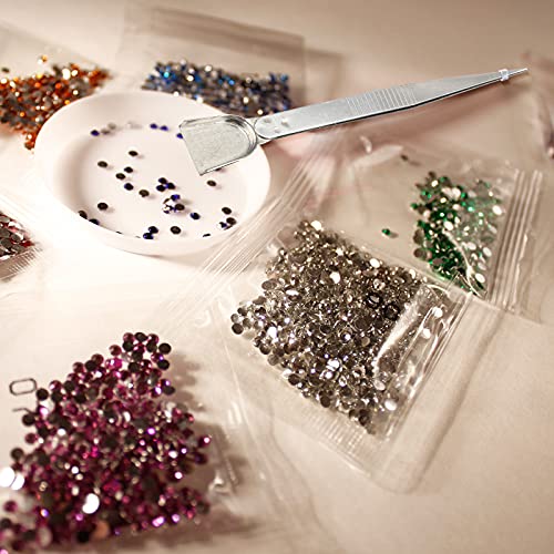 Honoson 5 Pcs Bead Scoop Set Craft Jewelry Bead Diamond Scoop Set Diamond Tweezer with Scoops and Mini Shovel Handy for Pearls Gemstones Rhinestones Pick up Sorting Tools Supplies