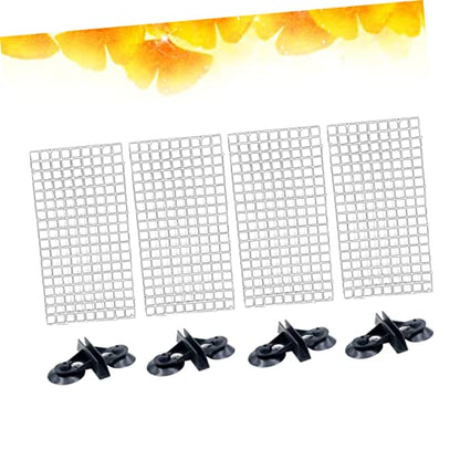 Aquarium Isolation Panel Lattice Plate Transparent Sections with Random Color Suction Cups Easy to Install Dividers for Fish Tank Breeding and Separation