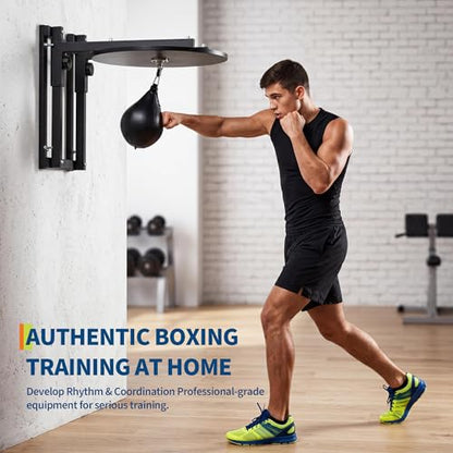 Garvee 24 Inch Adjustable Speed Bag Platform Kit with 360° Swivel, Wall Mount Boxing Punching Bag Stand, Includes Speedbag and Air Pump