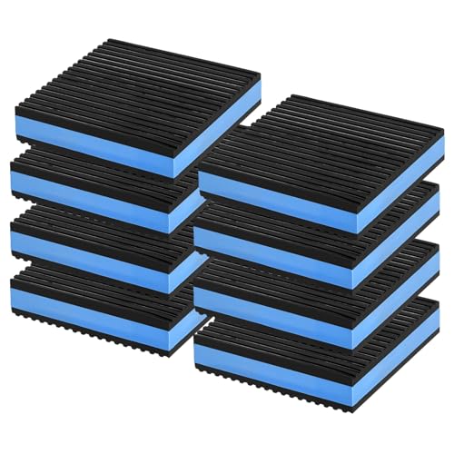 8 Pack 4 x 4 x 7/8 Inch Anti Vibration Pads, Rubber Isolation Pads, EVA Pad for HVAC Air Conditioner, Compressors, Washer and Dryer, Treadmills