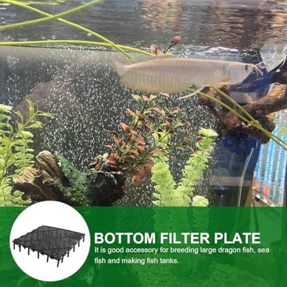 TEHAUX Fish Tank Bottom Filter Plate 5.70 X 5.70 Inch PVC Splicing Undergravel Aquarium Filter for Gravel Compaction Prevention and Water Flow Enhancement 20 Pack