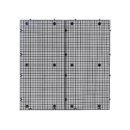 Aquarium Grid Isolate Board Divider Fish Tank Bottom Black Filter Tray Plastic Crate (4pcs Black)