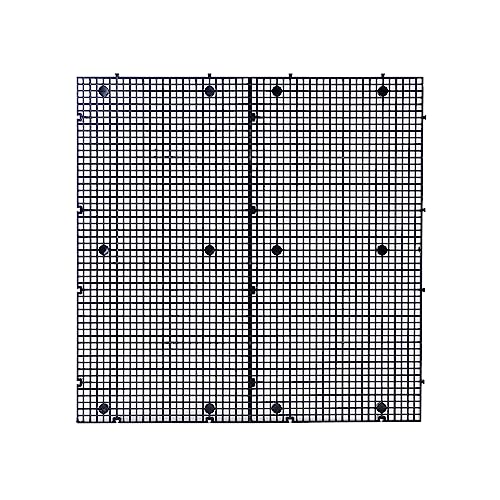Aquarium Grid Isolate Board Divider Fish Tank Bottom Black Filter Tray Plastic Crate (4pcs Black)
