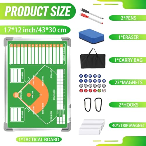 Magnetic Baseball Coach Board, Softball Coach Board, Baseball Accessories - color: Baseball-green