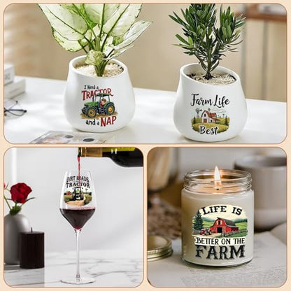 UV DTF Cup Wrap Transfer Stickers, 2 Sheets Farm Quotes Rub On Transfers for Tumblers Glass Cups Mugs Water Bottles - style: Farm Quotes