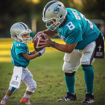2 Pcs Christian Cross Football Towel,Cotton Faith Bible Hook Loop Closure Quarterback QB Sports Towel for Men Youth Boys Adults - color: Philippians 4:13（2pcs）