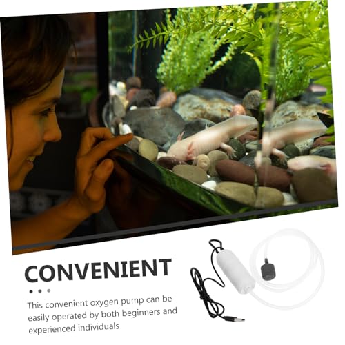 VICASKY Silent USB Air Pump Portable Oxygen for Fish Tanks Aquariums Aquatic Plants Compact Quiet USB Powered Oxygen Pump for Enhanced Water Quality