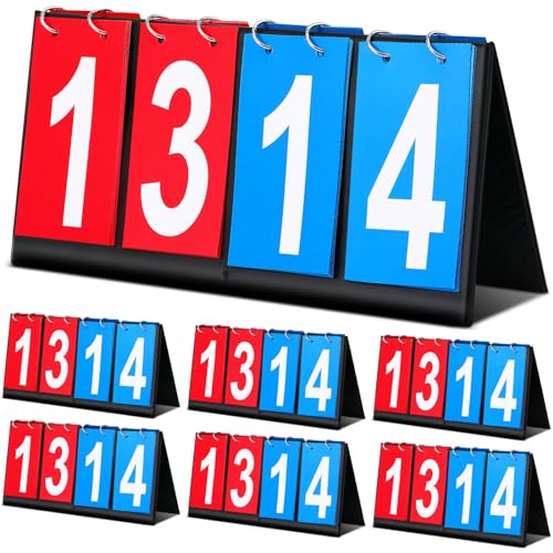 Hiboom Portable Scoreboard Flipper Bulk 4 Digit Tabletop Score Keeper