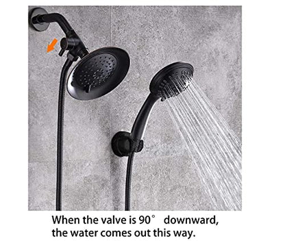 100% Solid Metal Shower Arm Diverter Splitter for Hand Held Showerhead and Fixed Spray Head ∣ G 1/2 3-Way Bathroom Universal Shower System Replacement Part (Oil Rubbed Bronze)