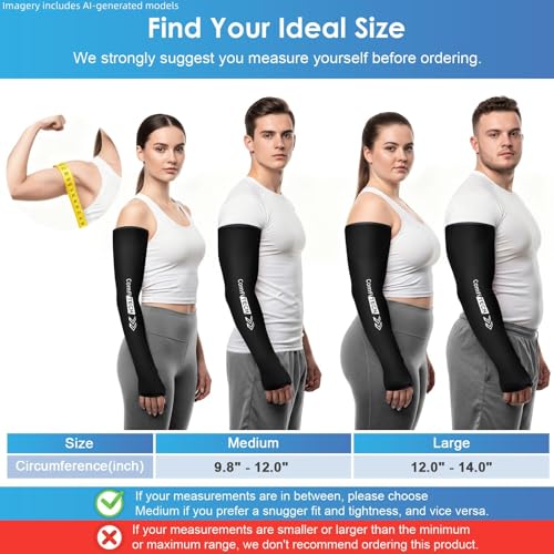 ComfiTECH Full Arm Wrist Ice Pack Wrap, Tennis Cold Sleeve, Large - size: Large