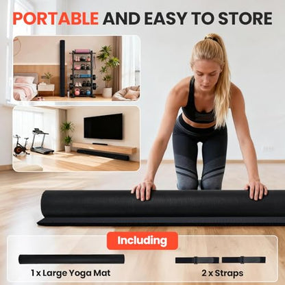 Stepwaver Large Exercise Mat, 6'x4'/7'x5'/8'x5'/9'x5'/10'x5'/12'x5'x8mm - size: 7'x 5'x 7mm