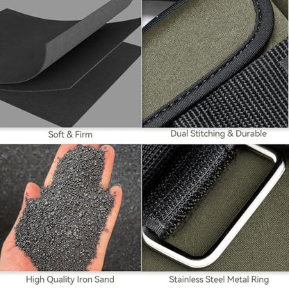 Sportneer Adjustable Ankle Weights with Removable Weights, Easy to Adjust - color: Army Green