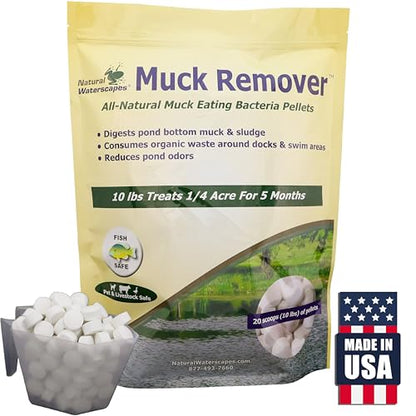 Muck Remover Pellets 10 lb Pond Tablets Treat 2.5 Acres |