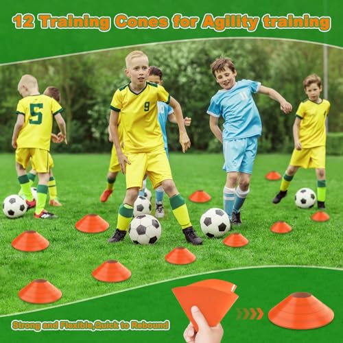Soccer Goal 12×6 ft /16×7 ft Portable Soccer Goals Net for Backyard - color: 12×6FT Orange