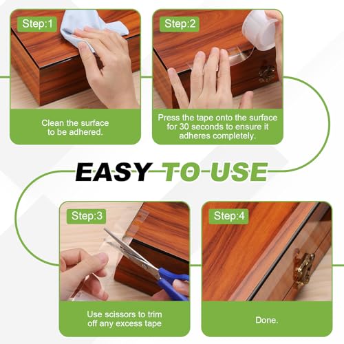 PATIKIL Clear Edge Protector Strip, 3 Roll 1.2 in x 16.4 ft Table Edge Protector Self Adhesive Cabinet Soft Corner Guard for Furniture Countertop Kitchen Wall Window
